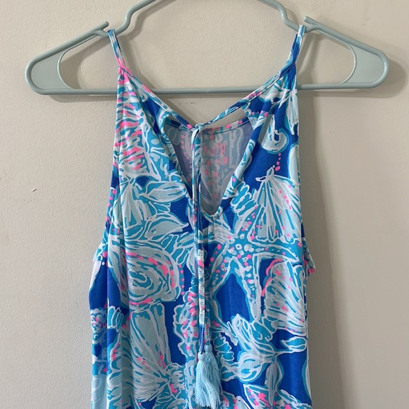 Lilly Pulitzer Margot Top Blue Haven Pop Up Into The Deep Tank Top Size Small - Picture 7 of 10
